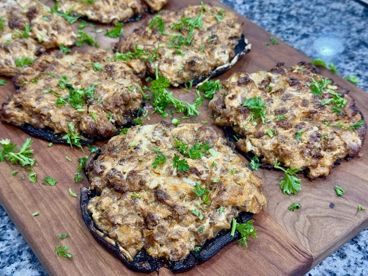 “Cajun Sucuklu Shiitake Dolması” başlıklı tarifin fotoğrafı (Mushroom Council)