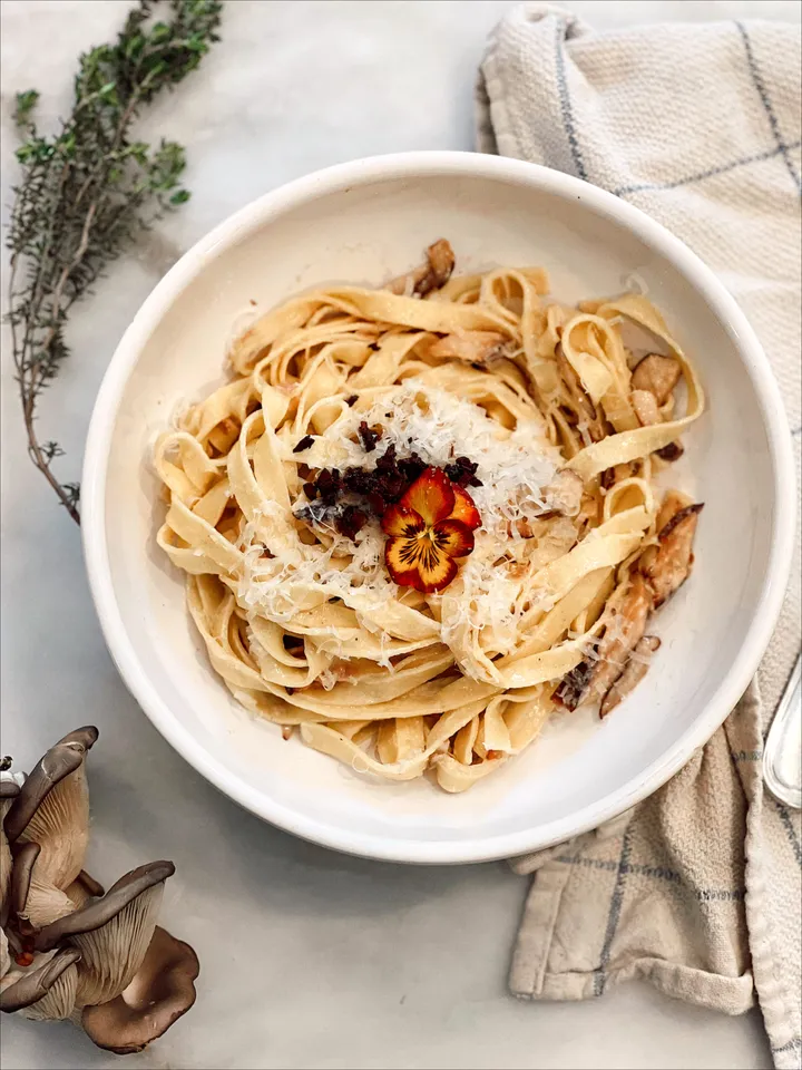 “Kadifemsi Mantarlı Fettuccine” başlıklı tarifin fotoğrafı (Mushroom Council)