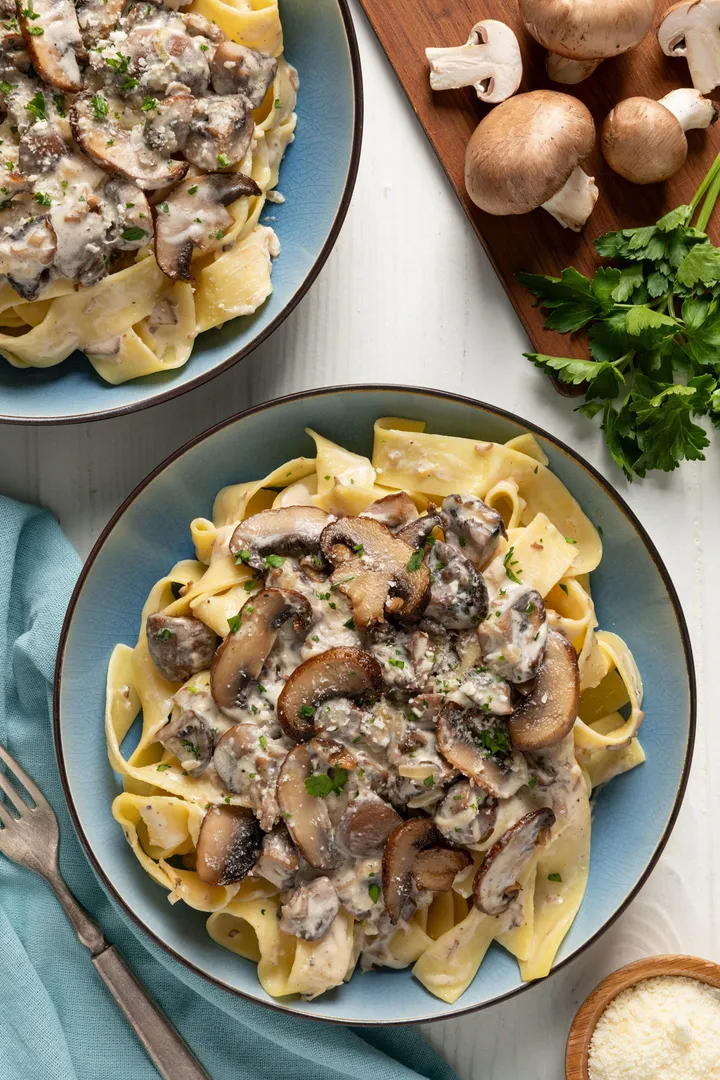 “Kremalı Mantar Soslu Pappardelle” başlıklı tarifin fotoğrafı (Mushroom Council)