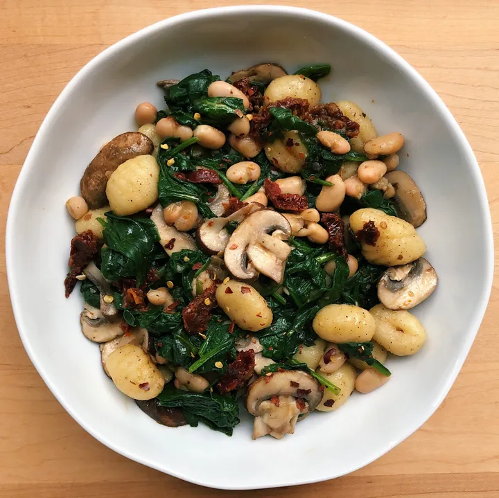 “Mantarlı Kurutulmuş Domatesli Gnocchi” başlıklı tarifin fotoğrafı (Mushroom Council)