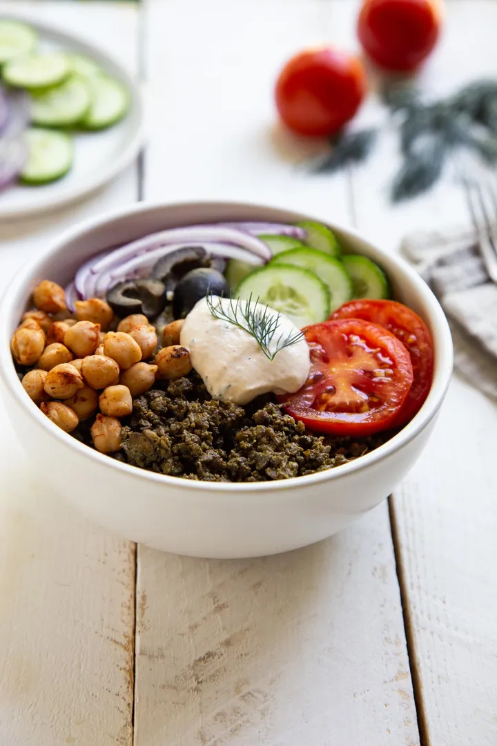 “Mantarlı Shawarma Kasesi” başlıklı tarifin fotoğrafı (Mushroom Council)