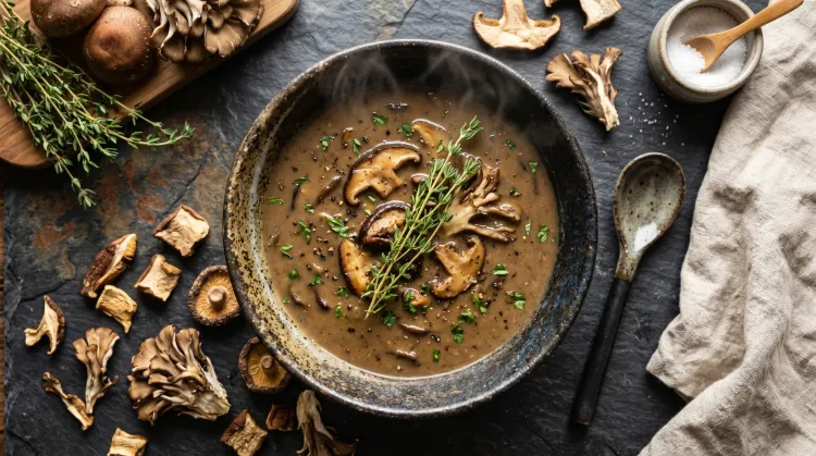 Shiitake Maitake ve Turkey Tail ile Bağışıklık Çorbası Tarifi