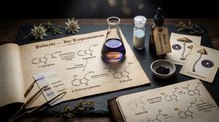 Psilocybin Biyosentezi: Mantarlarda Triptamin Yolağı