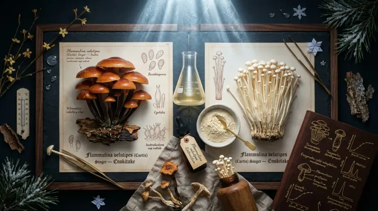 Enoki (Flammulina velutipes): Tür Ansiklopedisi
